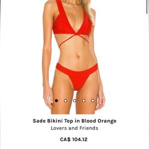 Lovers and Friends Sade bikini top/bottom in Blood Orange